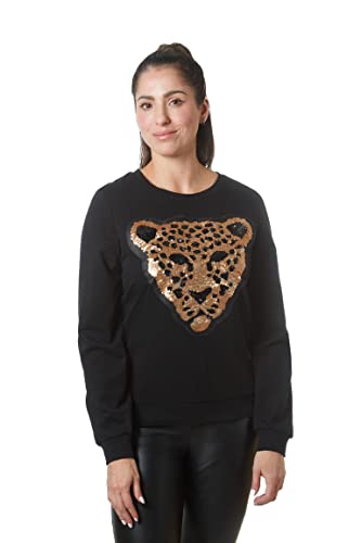 Image of Women's Long Sleeve Sweater with Sequins Patch (Multiple Designs)
