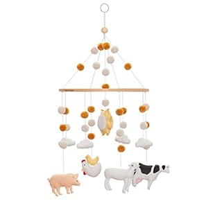 Baby Crib Mobile (Farm Animals) – Nursery Decoration and Baby Shower Gift for Boys & Girls
