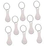 Schlüsselanhänger: stecken sie diesen einkaufswagenchip aus edelstahl einfach anstelle der münze in den münzschlitz und ziehen sie ihn dann seitlich heraus. einkaufswagenchips aus edelstahl