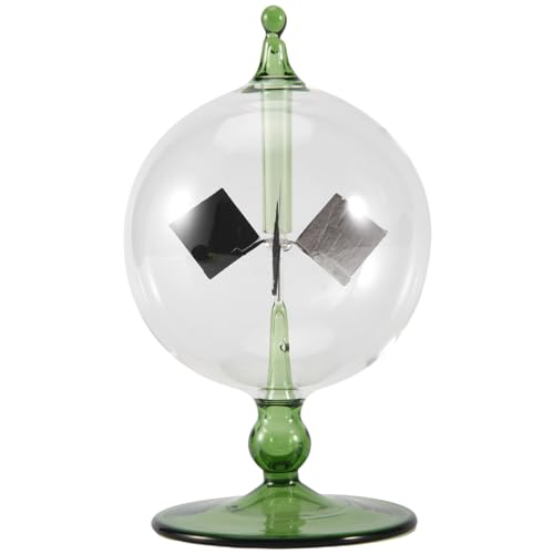 Cadeau décoration de bureau original moulin à vent solaire vert unique