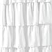 Lush Decor Ruffle Window Curtain - Vintage Chic Farmhouse Style Panel for Living, Dining Room, Bedroom (Single), 50”W x 84
