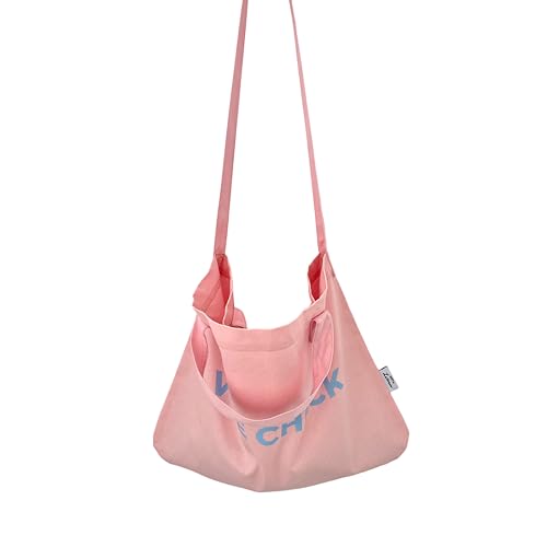 Bright Color Reusable Cotton Tote, Casual Shoulder Work daily bag, Grocery Bag with Inside Pocket, Vibe Check3