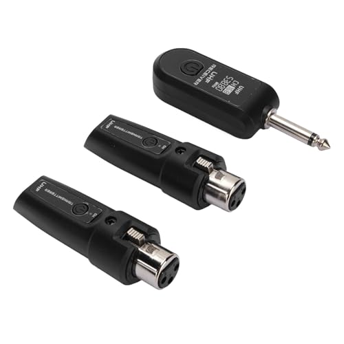 Sistema Inalámbrico de Micrófono UHF con Adaptador XLR, Transmisor y Receptor, Alcance de 90 pies, Retraso de 3 ms, 4-5 horas de batería recargable, para micrófonos dinámicos, mezcladores e instrumentos miniatura 4