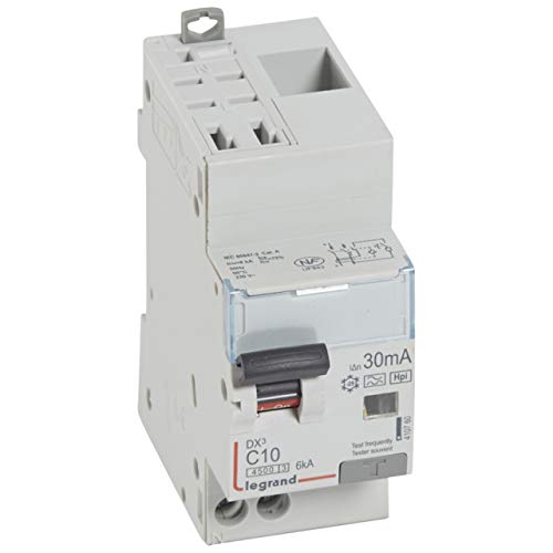 410760 Legrand Disjoncteur différentiel 10A type F 30mA - DX³4500 1P+N