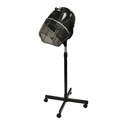 Standing Hood Floor Hair Bonnet Dryer Adjustable Rolling Base Salon Wheels New