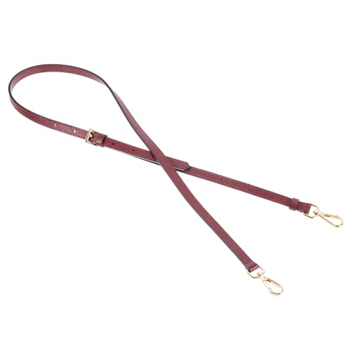 Sangle de sac à main en cuir véritable réglable 94-114cm bandoulière rouge vin amovible