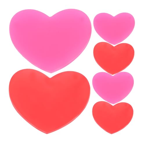 LIOOBO 6 Pcs Tennis Racket Racquet Damper Tennis Racquet Vibration Dampener Tennis Absorber Dampers Tennis Racket Accessories Heart Red Absorbers Tennis Racquet Dampeners