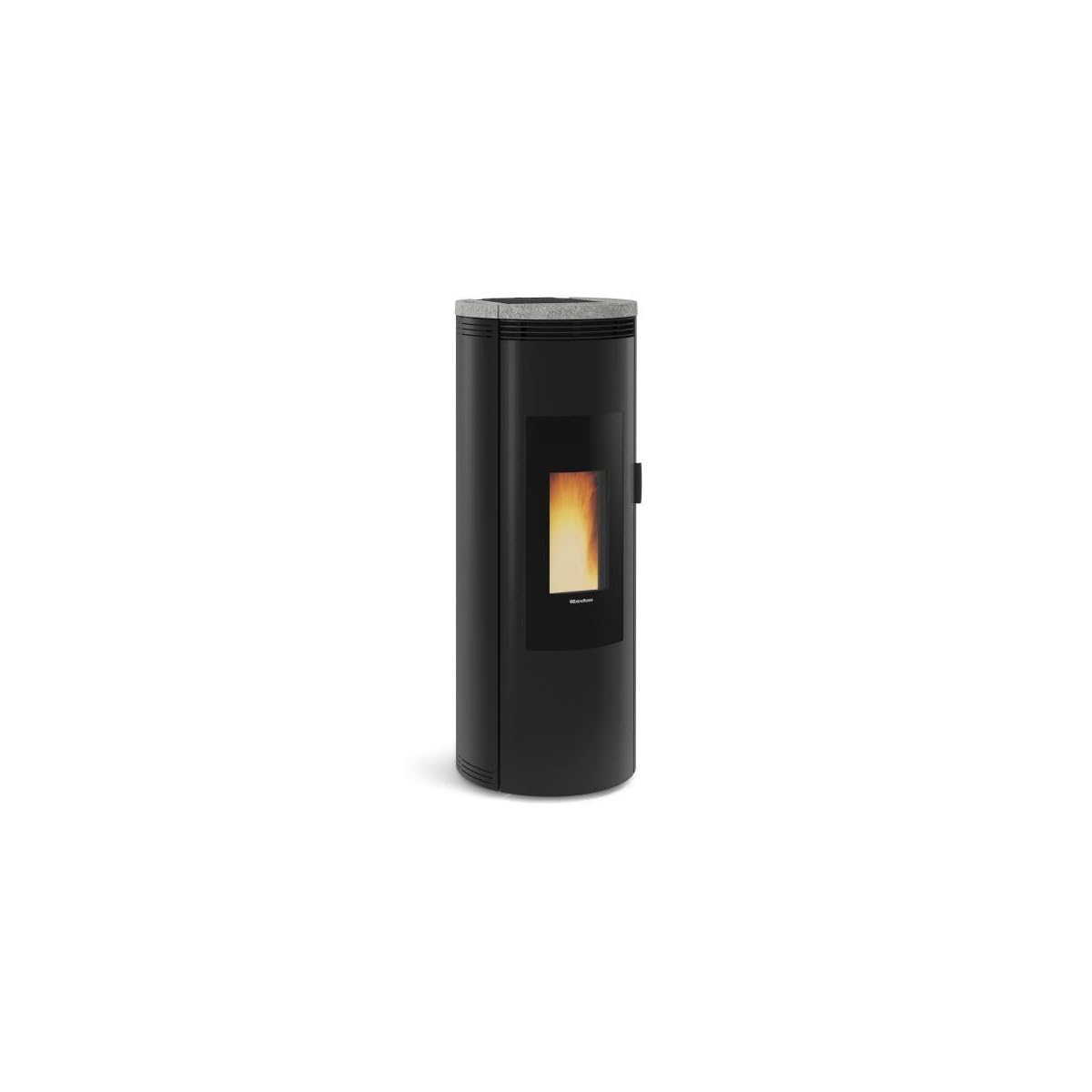 Nordica extraflame stufa a pellet 8kw nero / pietra amikapierre