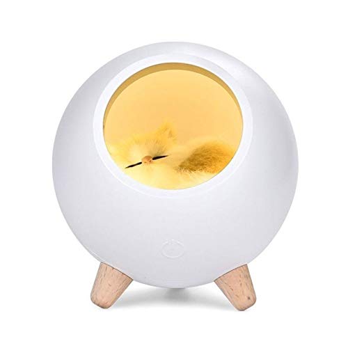 LED Kinder Nachtlicht Baby Beleuchtung Geschenk Cartoon Katzenstreu Geeignet Für Erwachsene Und Baby Schlafzimmer Dekoration Lichter(Color:Weiß)