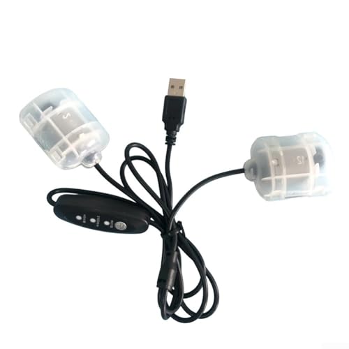 Motores dobles vibradores USB, dispositivo de masaje de tamaño estándar de 5 V con regulador de 3 velocidades, diseño compacto para relajación en casa y oficina