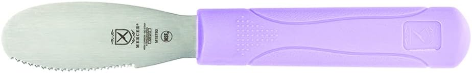 Mercer Culinary Millennia Wavy Edge Spreader, 3.5 Inch Blade, Purple Handle Mercer Culinary Millennia Wavy Edge Spreader, 3.5 Inch Blade, Purple Handle