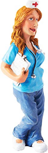 BRUBAKER Figurine métiers Infirmière 5 x 17 cm x 5 cm avec Stéthoscope et Clipboard - Idée Cadeau Travail Drôle