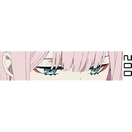 amazon com zero two darling in the franxx those eyes sticker decal window bumper sticker vinyl 5 automotive