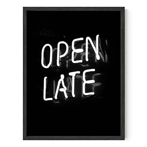 HAUS AND HUES Open Late Neon Poster