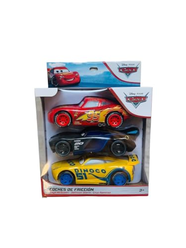 Toymark Carritos de Carreras Rayo Mcqueen, Jackson Storm y Cruz Ramírez de Cars. Ideal para desarrollar la imagnación y Creatividad de Tus pequeños.