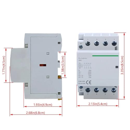 Contacteur modulaire haute isolation 4P 63A pour tableau DIN - 4