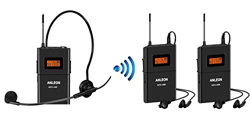 Sistema Inalámbrico de Transmisión Acústica MTG-100 para Guías Turísticos y Traducción Simultánea (1 Transmisor y 2 Receptores) miniatura 1