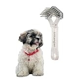 Mini-Rake V-Shaped with 1' Double-Row Rotating Teeth (Crystal with BlackTop)