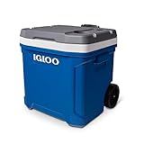 igloo(イグルー) クーラーボックス ハンドル・キャスター付き LATITUDE 60 ROLLER 約57L ラティテュード ローラー アウトドア キャンプ レジャー 釣り インディゴブルー 60401