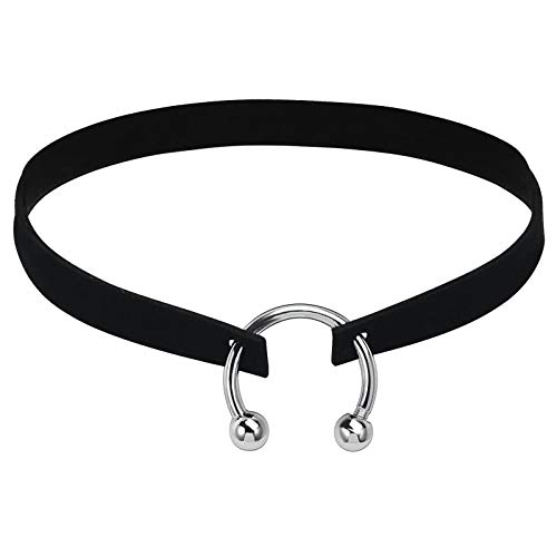 Pendentif pour femmes en acier inoxydable u chic argent noir KZTHGNS