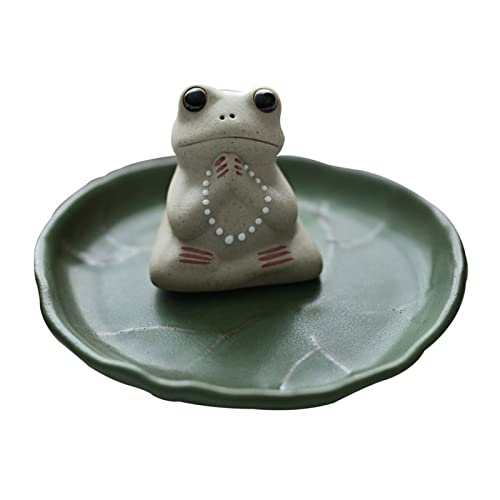 Statue Feng Shui grenouille zen en céramique pour déco de table