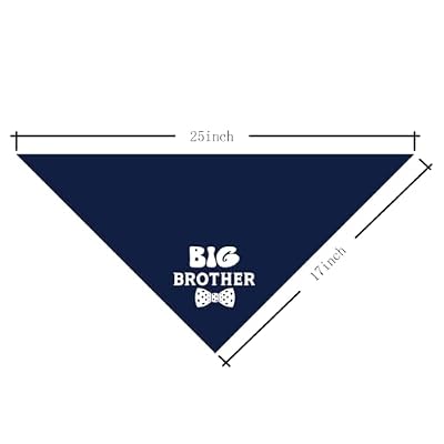 Big Brother Dog Bandana, Dog Pregnancy Announcement, Gift for Dog Lover, Dog Bandana for Small Medium Large Dogs, Dark Blue Dog Bandana, Big Brother Dog Shirt, Dog Scarf (A9)