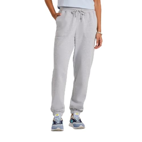 Life is Good. Women's Solid Good Vibes Fleece Jogger, Heather Gray