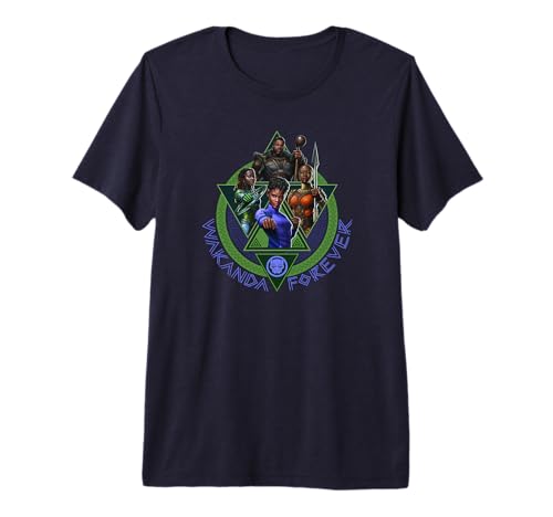 T-shirt haut de gamme Marvel Black Panther édition affiche de groupe