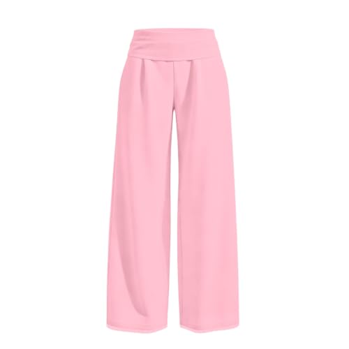 Wide Leg Sweat Pants For Women Low Rise Baggy Y2K Fold Over Track Pants - image 5