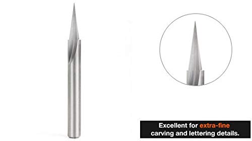 Amana Tool - 40782 Solid Carbide Carving Liner 15 Deg x 1/8 Dia x .400 x 1/8" Shank x - Image 4
