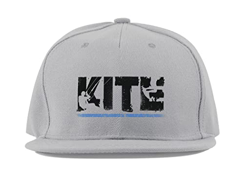 Kitesurf casquette baseball coton unisexe à visière plate noire