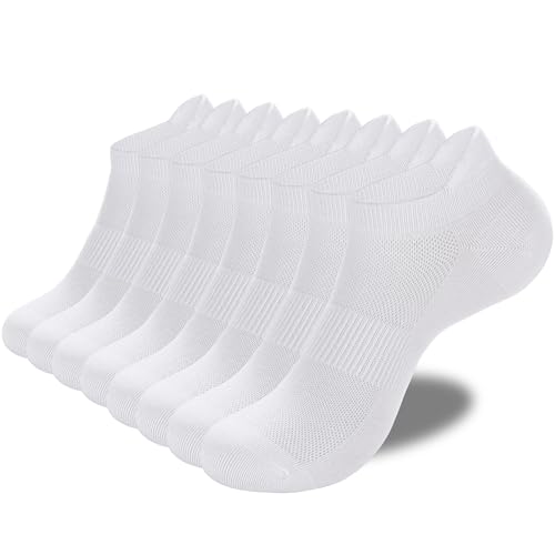 Image of Corlap Ankle Socks Women /Men 8-12Pairs Low Cut No Show Thin With Heel Tab | Ladies White Low Rise Short Summer Athletic Running Workout Sneaker Yoga Pilates Footies Lightweight Socks 7-9 9-11