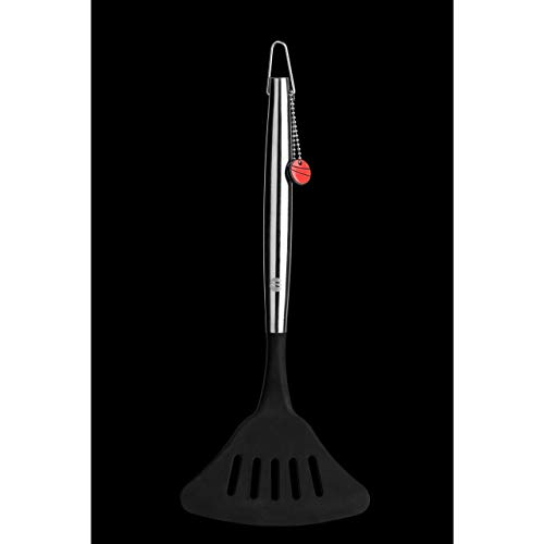 Premier Housewares Tenzo Silicone Slotted Turner, Black, 34 x 16 x 16 cm - Image 2