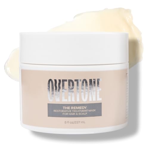 Image of oVertone The Remedy Deep Hydrating Hair Mask - Vegan & Cruelty-Free Repair Treatment, Restores Moisture, Strength & Shine for All Hair Types, 8 oz