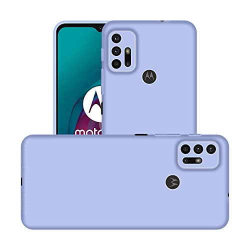 Image of Case Creation Liquid TPU Silicone Cover for Motorola Moto G10 Soft Case,Anti-Dirty Slim Case Frosted Matte Cute Candy TPU Raised Bezel (Splash of Color) Back Case Cover for Moto G10 -Light Purple