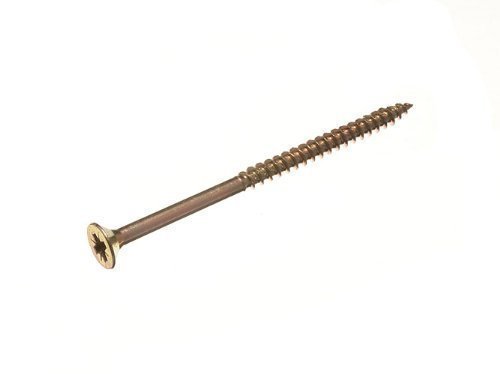 Vis conseil d'administration de copeaux de bois pozi jaune 6x100mm pour fixation charpente