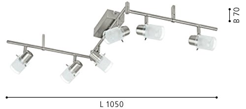 EGLO Clear Metal Spotlight Bar, Transparent - Image 2