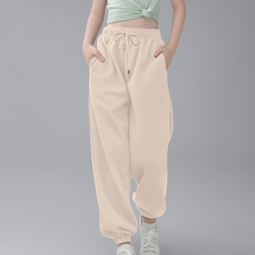 Girls Cinch Bottom Sweatpants Drawstring Elastic Waist Baggy Straight Leg Pants Kids Workout Running Yoga Jogger Pant3