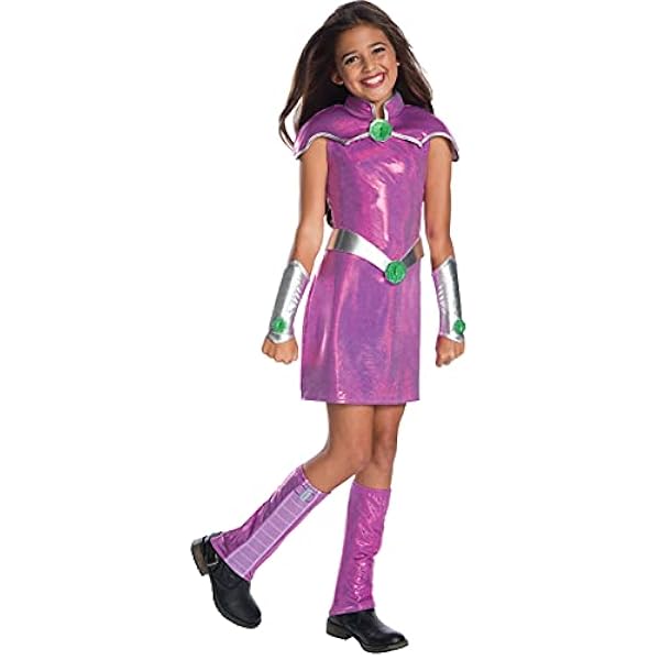 DC Superhero Girls Deluxe Starfire Girls Fancy Dress Costume Small