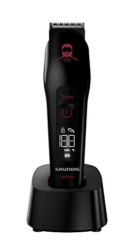 Tondeuse multi-cheveux GRUNDIG à lames titane et capteur BeardCare Wet & Dry étanche