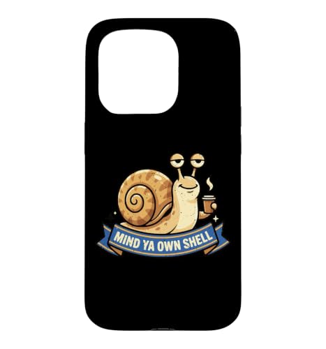 Snail Mind Ya Own Shell �ʔ��� ����ȃR�[�q�[ ���� �~�[�� �X�}�z�P�[�X iPhone 15 Pro �p