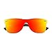 FEISEDY Trendy Rimless Mirrored One Piece Lens Sunglasses Reflective Sun Glasses B4114 (Red Mirror, 62)