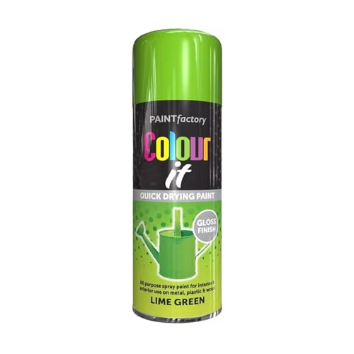 PNJB Lime Green All Purpose Aerosol Spray Paint Quick Drying Spray Versatile Fast Dry And Excellent Coverage For Metal Wood Plastic 400ML (1PCS)
