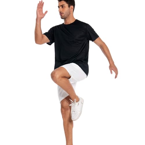 Big and Tall Workout Shirts for Men, Quick Dry Workout T Shirts, Gym Running Athletic Moisture Wicking Shirts4