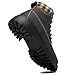 Work Hiking Snow Boots for Women - Waterproof Winter Black Ankle Shoes Non Slip Fashion Lightweight Casual Cute Fur Warm Booties W102-LMW03-BLACK-8.5