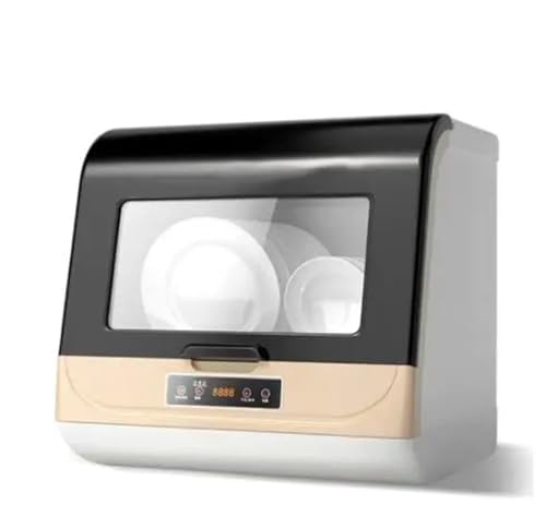 Portable Dishwasher, Automatic Dishwasher Smart Household Dishes Washer Disinfection Sterilization Machine,for Dorm RV&Apartment(Gold)