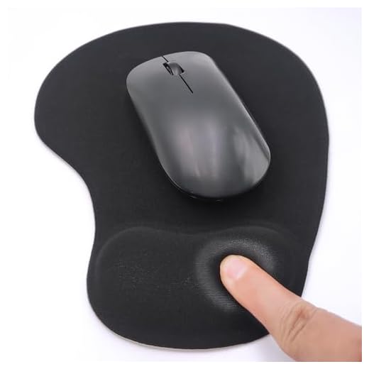 JYWYBF Ergonomic Mouse Pad with Wrist Rest, Gel Wrist Support Mousepad, Pain Relief Laptop Computer Mouse Pad, Non-Slip Mouse Pads for Office & Home (Black, 9.5 x 8.3 in)