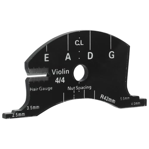 Piutouyar Black 4/4 Violin Bridges, Violin Bridge Fingerboard Repair Reference Tool Violins Making Template Tool Replacement Part