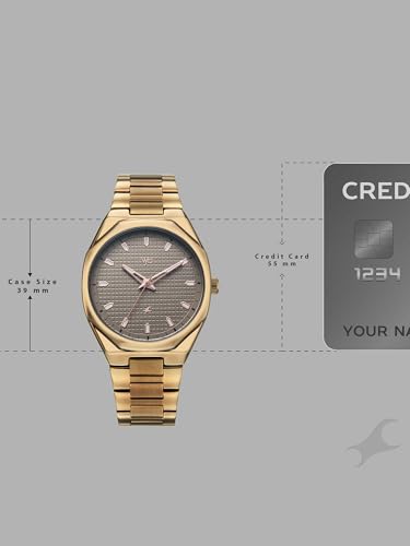 Image of Fastrack Vyb Nimbus with Quartz Analog Grey Dial Khaki Zinc Alloy Strap Watch for Men - FV30043QM02W