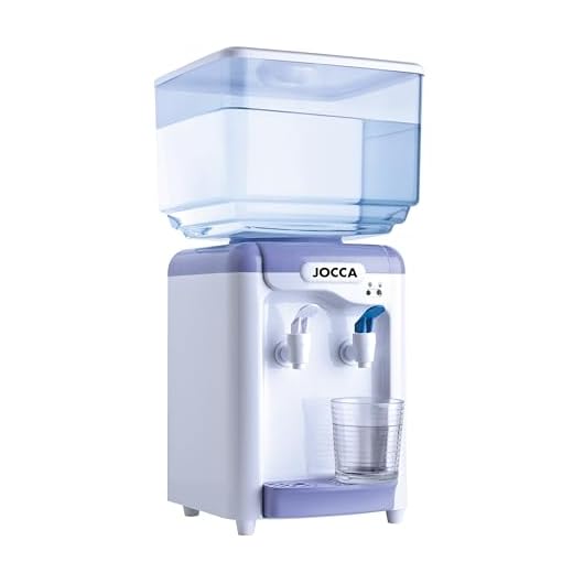 Dispensador de agua con depósito, color blanco y morado